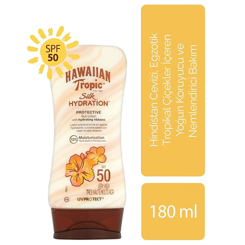 Hawaiian Tropic Hindistan Cevizi, Egzotik Tropikal Çiçekler İçeren Koruyucu Ve Nemlendirici Vücut Losyonu Spf 50 