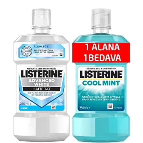 Listerine 2li Advence White 250 ml + Mint 250 ml