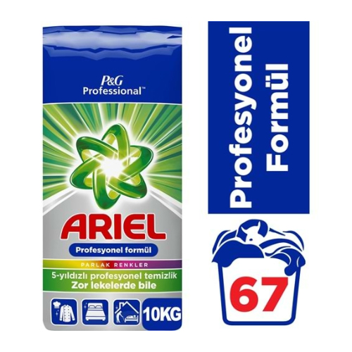 Ariel Toz Çamaşır Deterjanı 10 kg 67 Yıkama Parlak Renkler