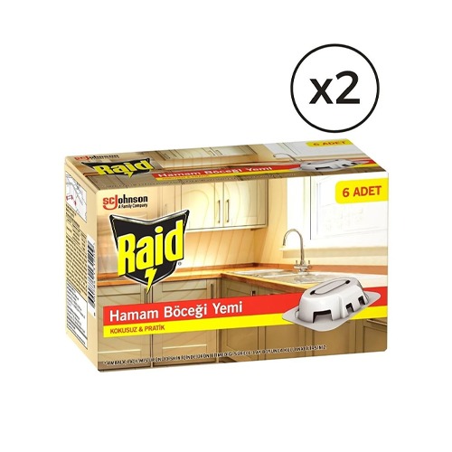 Raid Hamam Böceği Yemi 6’lı, Her Tablet Ile 3 Ay Koruma X2