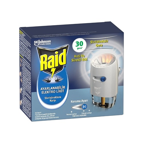 Raid Sivrisineklere Karşı 30 Gece Ayarlanabilir Elektro Likit