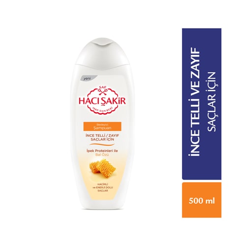 Hacı Şakir Şampuan 500Gr *12 (Bal-İnce Telli)