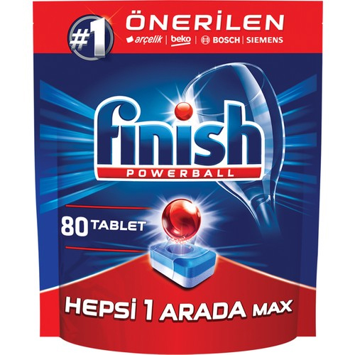 Finish Powerball Hepsi Bir Arada 80 Tablet Bulaşık Makinesi Deterjanı 