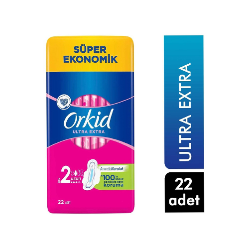 Orkid Ultra Extra Hijyenik Ped Uzun Süper Ekonomik Paket 22 Ped