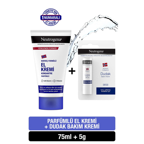 Neutrogena Parfümlü El Kremi + 75 ml Dudak Kremi