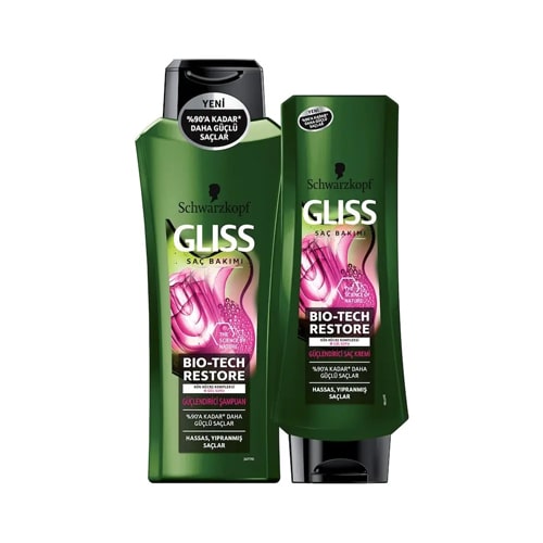 Glıss Şamp 360Ml+360 Saç Kremı Bıo-Tech*