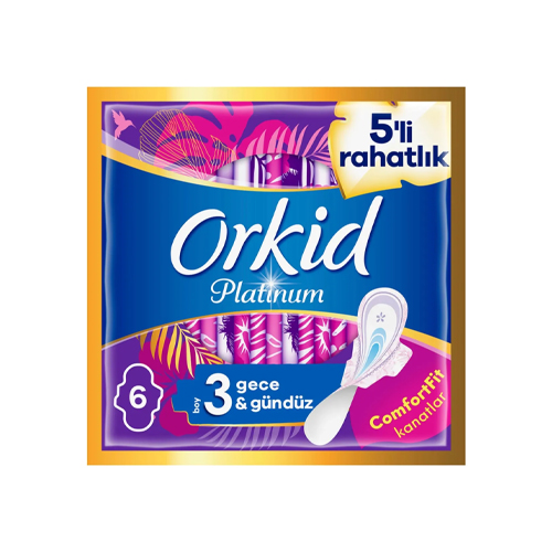 Orkid Platinum Gece & Gündüz (boy 3) 6 Adet Hijyenik Ped