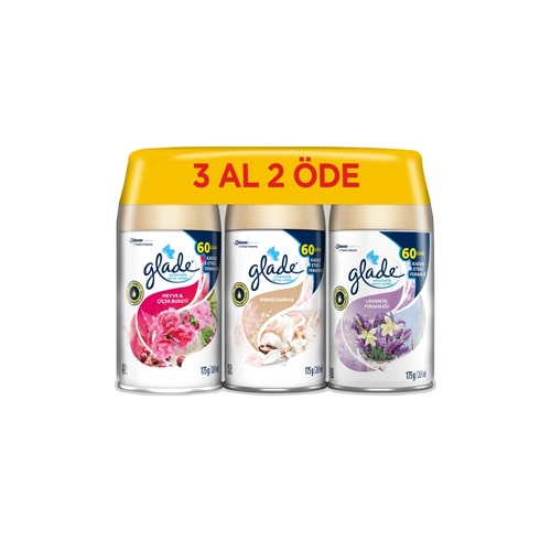 Glade Otomatik Sprey Yedeği 3 Al 2 Öde Bahar Kokuları