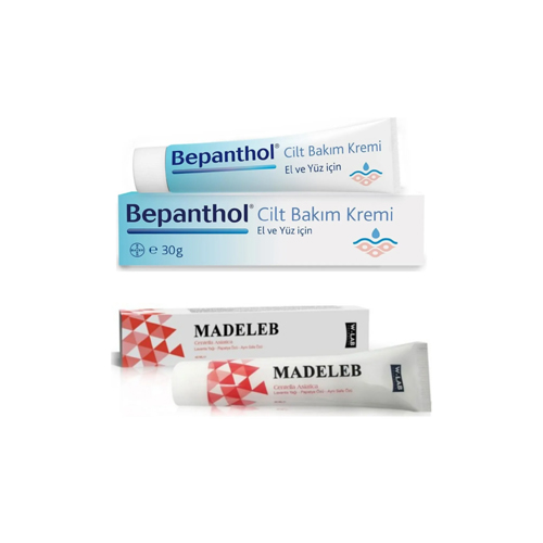 Bepanthol Cilt Bakım Merhemi 30 Gr + W-lab Madeleb Cilt Yenileyici Krem 40 Ml