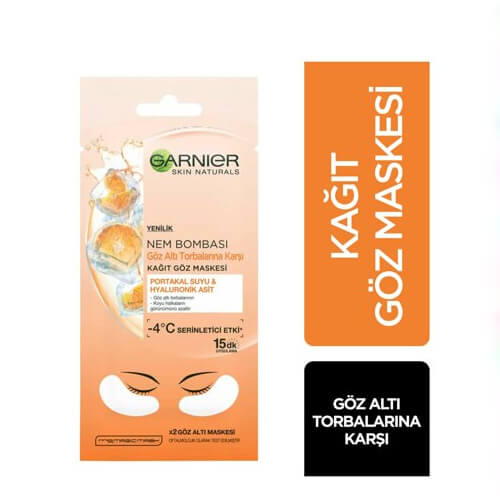 Garnier.Nem Bombası Kağıt Göz Maskesi*20 (Portakal Su)