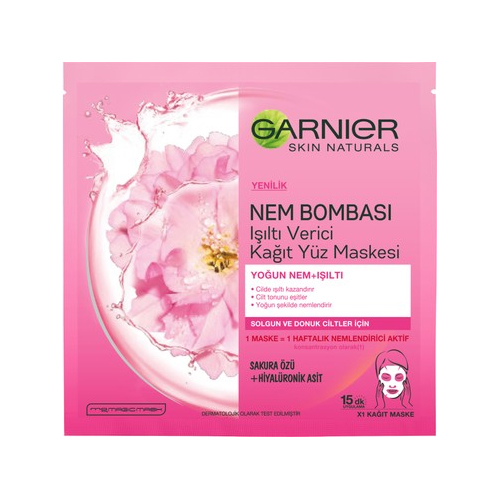 Garnier.Nem Bombası Kağıt Yüz Maskesi*20 (Pembe)