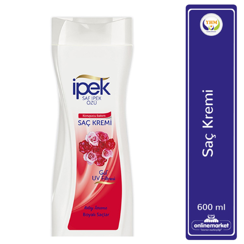 İpek Saç Kremi 600Ml *12 (Boyalı Saçlar -Gül Uv Fi
