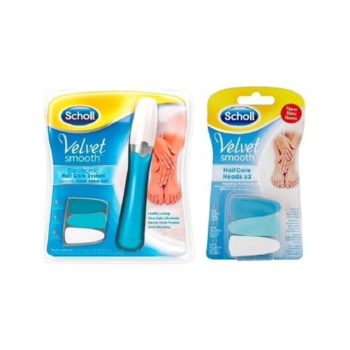 Scholl Velvet Smooth Elektronik Tırnak Bakım Başlıklar 3'lü Yedek