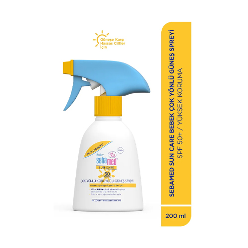 Sebamed Baby SPF 50+ %98 UVA Korumalı UVB Filtreli Çok Yönlü Koruyucu Çocuk Güneş Spreyi 200 ml