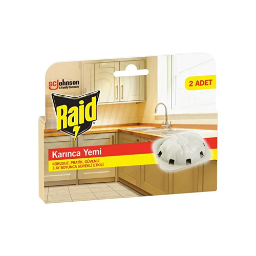 Raid Karınca Yemi 2'li, Her Tablet Ile 3 Ay Koruma