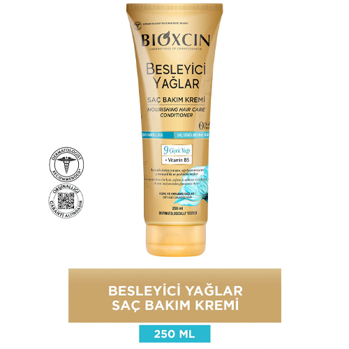 Bioxcin Besleyici Yağlar Bakım Saç Kremi 250 ML - Sülfatsız, Kuru ve Yıpranmış Saçlar Saç Dökülme Karşıtı
