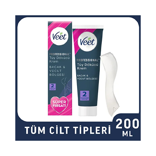 Veet Professional Tüy Dökücü Krem Hassas Ciltler 200 ml Süper Fırsat Paketi
