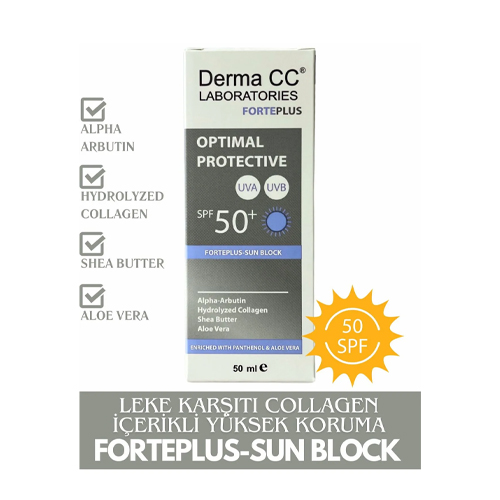 Derma CC LABORATORIES Güneş Kremi SPF50+ FORTE PLUS Yüksek Koruma Katmanlı Koruyucu 50ml
