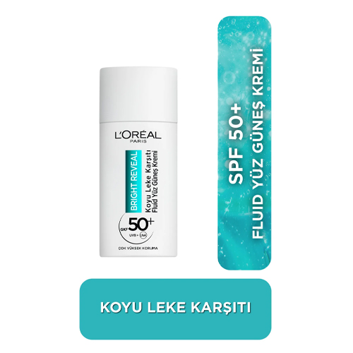 L'Oreal Paris L'oréal Paris Bright Reveal Spf 50 Koyu Leke Karşıtı Fluid Günlük Yüz Güneş Kremi 50ml