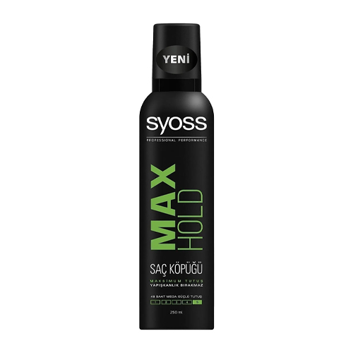 Syoss Max Hold Köpük 250 ml - Güçlü Tutuş için Saç Köpüğü