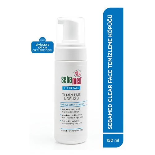 Sebamed Sivilceye Yatkın Yağlı Ciltler İçin Etkili Siyah Nokta Karşıtı Yüz Temizleme Köpüğü 150 ml