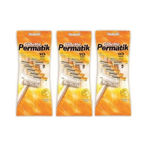 Gillette Permatik Kullan At Tıraş Bıçağı 10 Lu X 3 Adet
