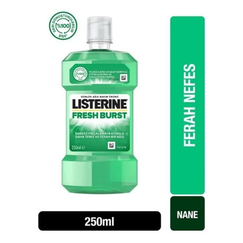 Listerine , Fresh Burst, Günlük Ağız Bakım Ürünü, Anti-bakteriyel Ağız Bakım Formülü, 250ml