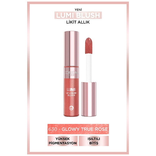 L'Oreal Paris Lumi Blush Likit Allık 11 ml - 630 Glowy True Rose