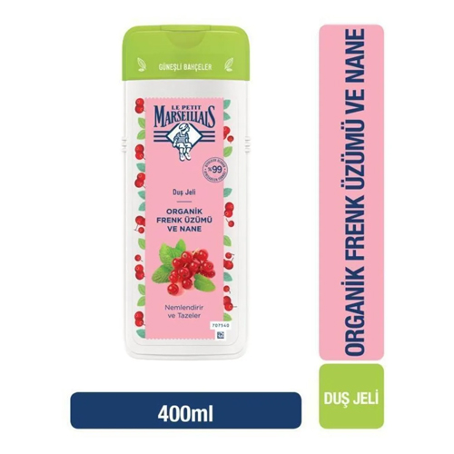 Le Petit Marseillais Organik Frenk Üzümü Ve Nane Duş Jeli 400 ml