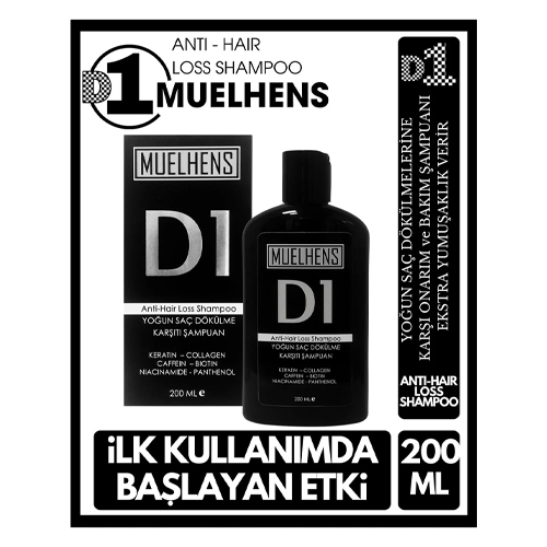 Muelhens D1 Yoğun Saç Dökülme Karşıtı Şampuan 200 ml - ANTI HAIR LOSS SHAMPOO