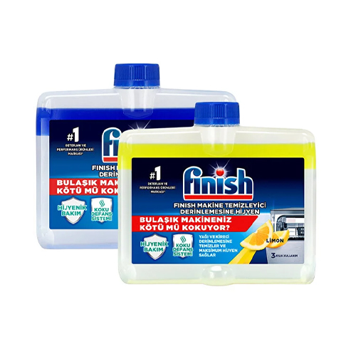 Finish Bulaşık Makinesi  Temizleyici   Koku Giderici Hijyenik Bakım Sıvısı  500 ml (250 ml x 2'li)
