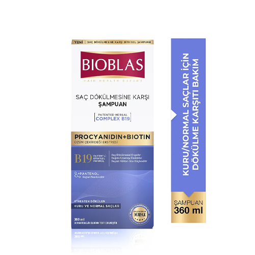 Bioblas Procyanıdın & Biotin Dökülen Saçlar için Anti Stres Şampuanı 360 ml - Dökülme Karşıtı Şampuan