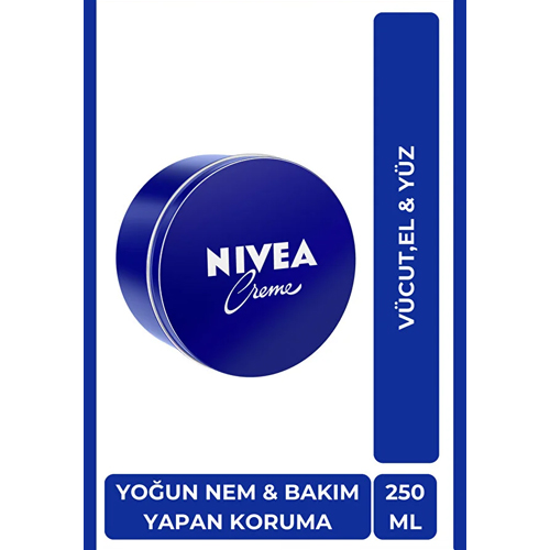 NIVEA Creme Nemlendirici Bakım Kremi 250 ml,Eucerit, El,Yüz,Vücut İçin,Paraben İçermez, Tüm Cilt Tipleri