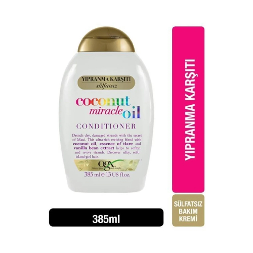 OGX Yipranma Karşiti Coconut Miracle Oil Sülfatsız Saç Bakim Kremi 385 ml