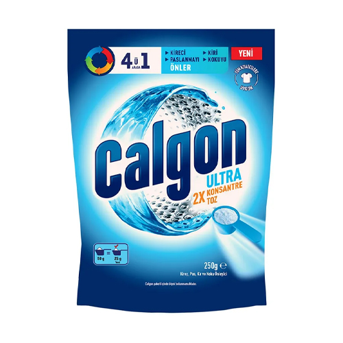 Calgon Power Kir, Pas, Kireç Ve Koku Önleyici 4'ü 1 Arada Ultra Konsantre Toz 250 G