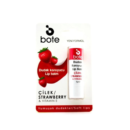 Bote Çilek Aromalı Dudak Koruyucu Lip Balm 5 gr